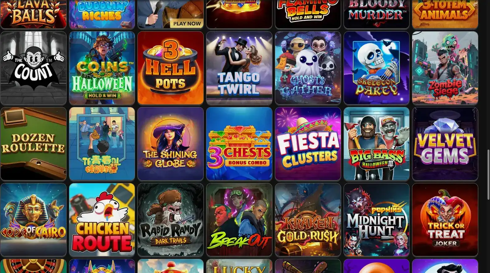 Kush casino — интерфейс игрового зала